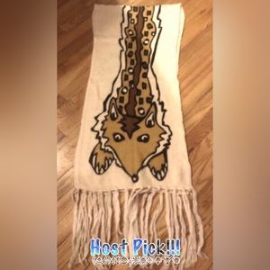 UNIQUE H&M “Divided” Brand Leopard Cheetah Tiger Cartoon Caricature Scarf Wrap